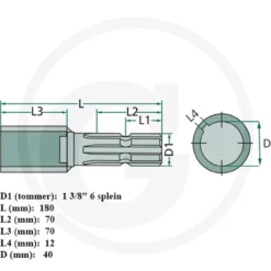 PTO-reduksjon Med Rundhull Og Kilegang -Møbler Salgsbutikk org 25252