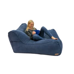 Mørkeblått Kordfløyel Trekk Til Sittesekk -Møbler Salgsbutikk org DSC02837 Edit