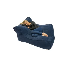 Mørkeblått Kordfløyel Trekk Til Sittesekk -Møbler Salgsbutikk org DSC02866 Edit