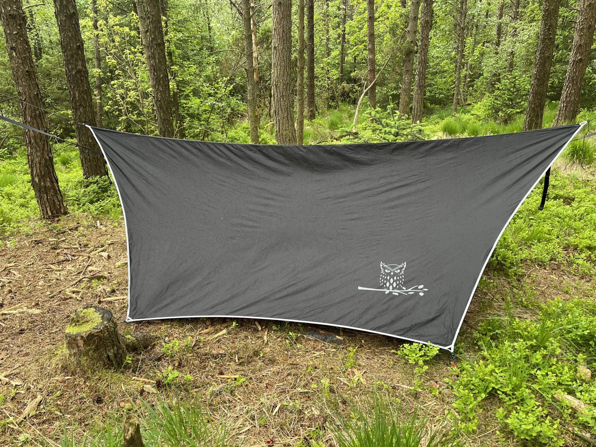 Tarp Regnbeskyttelse Til Hengekøye Grå 5 Tarp Regnbeskyttelse Til Hengekøye Grå - Bilde 3