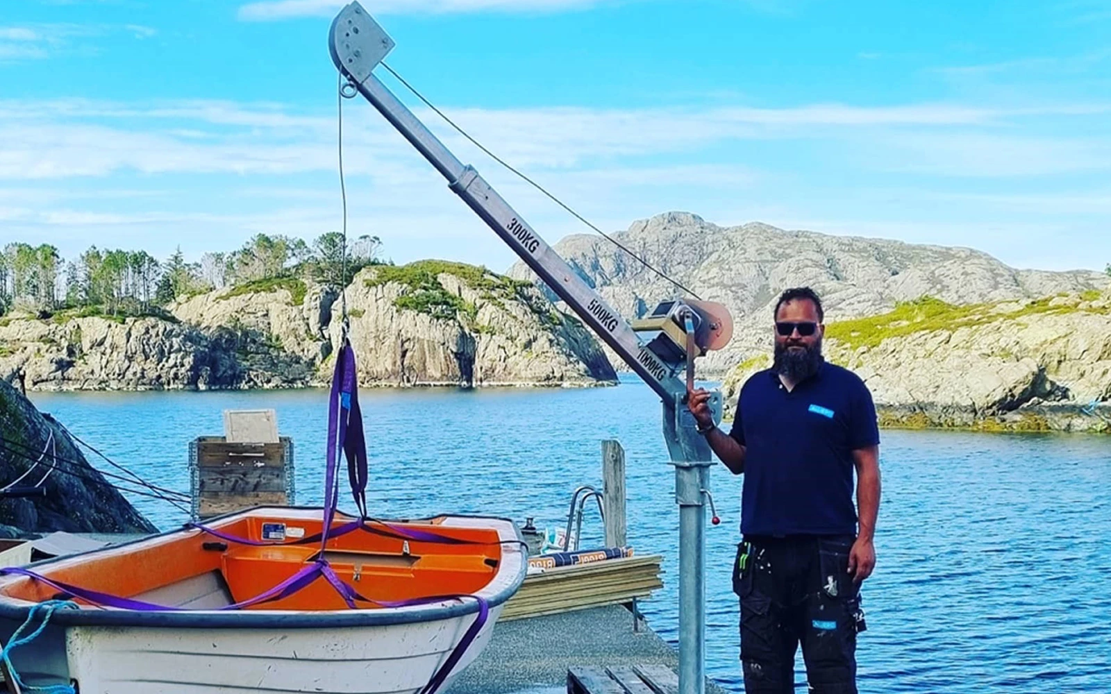 Kran Viktor Galvanisert Uten Vinsj 1000 Kg 4 Kran Viktor Galvanisert Uten Vinsj 1000 Kg - Bilde 2