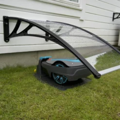 Baldakin Glass 100 Cm Bredt 100 Cm Ut Fra Vegg -Møbler Salgsbutikk org baldakin20gressklipper20varmepumpe20wee2 scaled