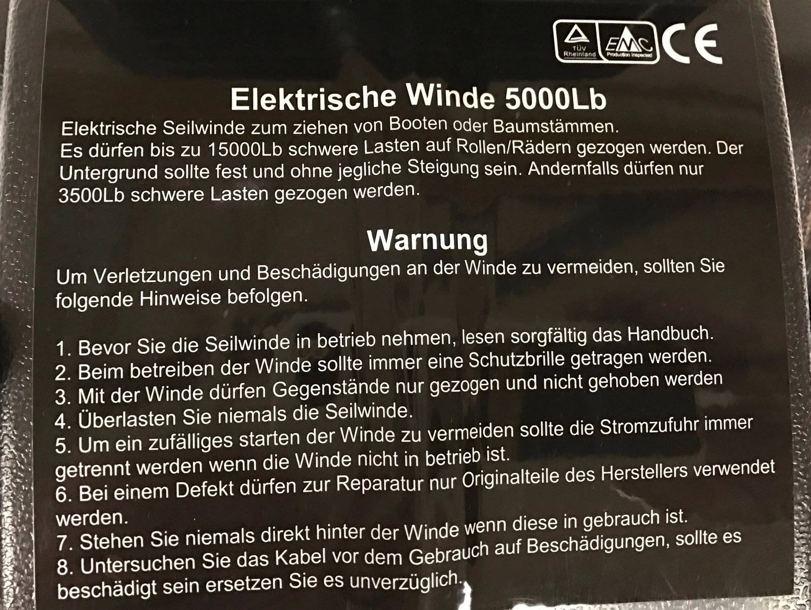 Elektrisk Vinsj 1100 Kg 10 Meter Line 8 Elektrisk Vinsj 1100 Kg 10 Meter Line - Bilde 6