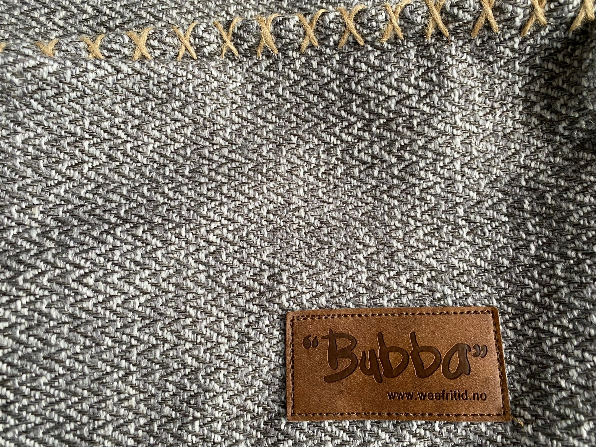 Grått Trekk Med Røff Søm Til Sittesekk 4 Grått Trekk Med Røff Søm Til Sittesekk - Bilde 2