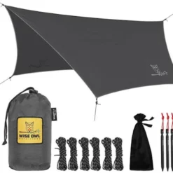 Tarp Regnbeskyttelse Til Hengekøye Grå